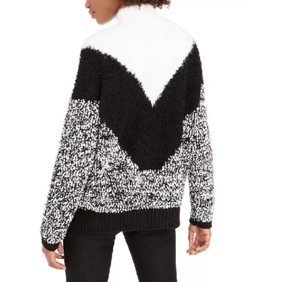 Bar III Sweater Black White and Oversized - Picture 3 of 7